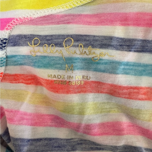 Lilly Pulitzer Waverly Multi-Island Stripe Top 3/4 Sleeve, size M - Picture 6 of 7